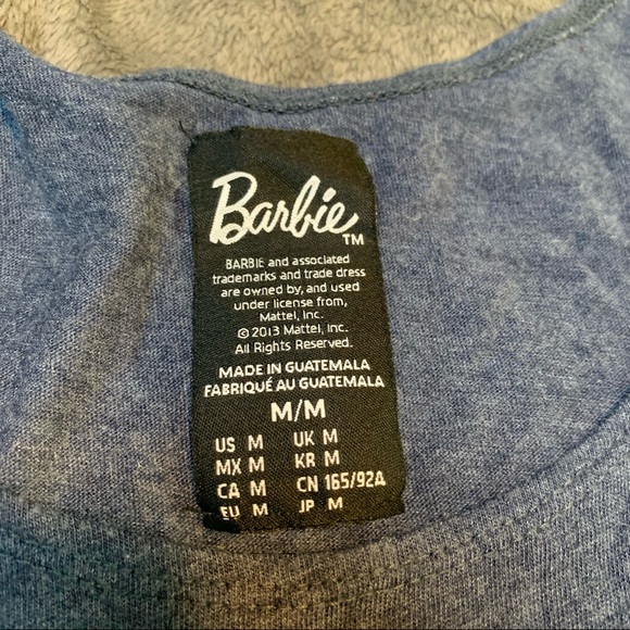 BARBIE Pink Convertible Dream Life Blue Tank Top - Picture 3 of 4